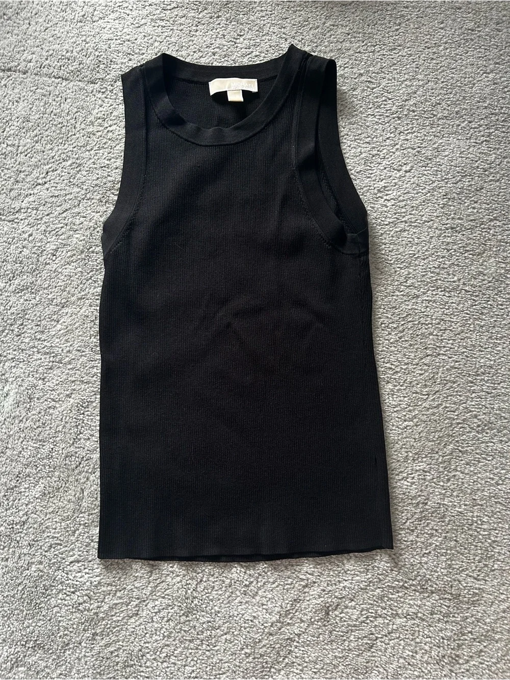 Black Ribbed Tank Top - michael kors